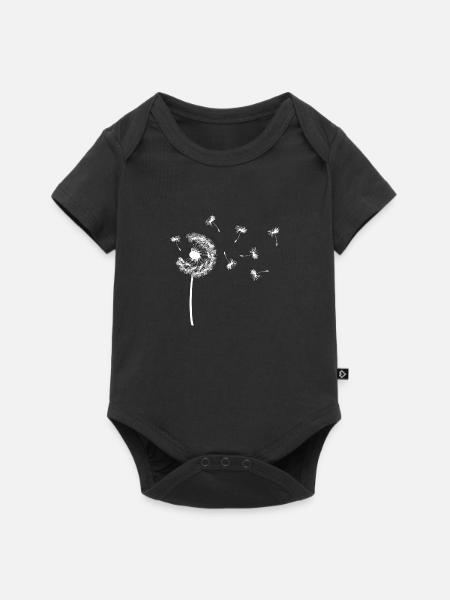 Pusteblume - Baby Premium Kurzarmbody - Schwarz