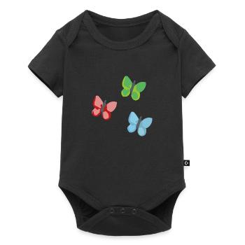 Papillons 3 - Body à manches courtes Premium Bébé - noir - Devant