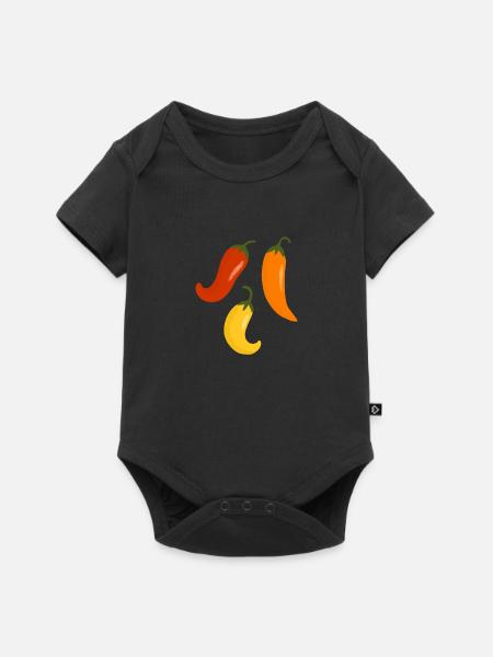 Peperoni - Baby Premium Kurzarmbody - Schwarz