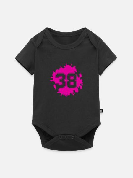 klecks 38 - Baby Premium Kurzarmbody - Schwarz