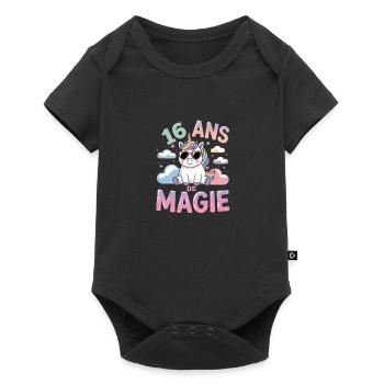 16 ans de magie - Body à manches courtes Premium Bébé - noir - Devant