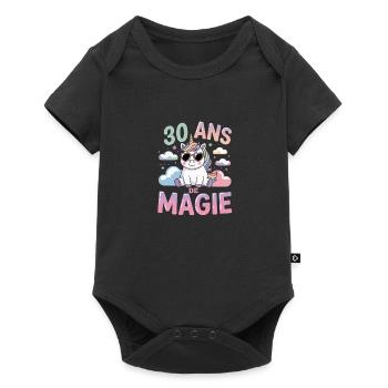 30 ans de magie - Body à manches courtes Premium Bébé - noir - Devant