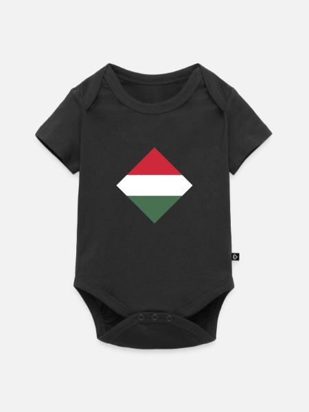 Ungarn - Baby Premium Kurzarmbody - Schwarz