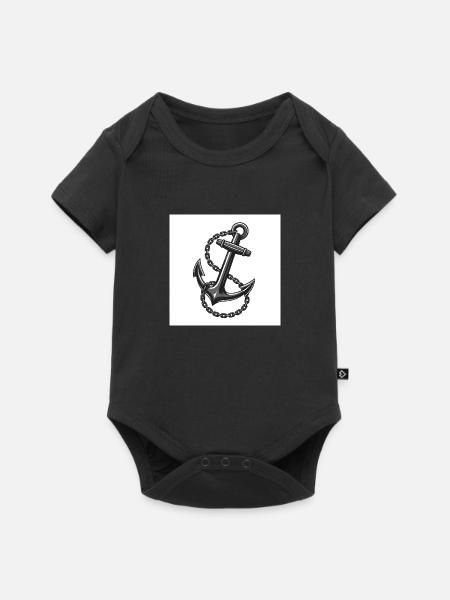 Schiffsanker - Unverzichtbare auf der See - Baby Premium Kurzarmbody - Schwarz