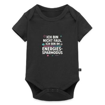 Energiesparmodus Final Transparent - Baby Premium Kurzarmbody - Schwarz - Vorne