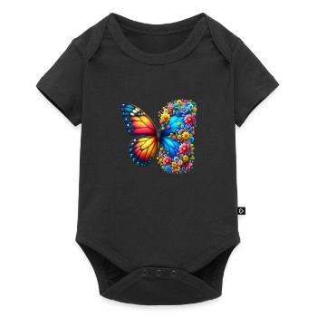 Colorful Butterfly Nature Inspired Summer Vibes - Baby Premium short-sleeve bodysuit - black - Front