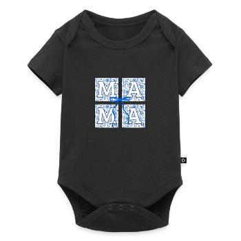 Mama fleurs -idée cadeau maman - Body à manches courtes Premium Bébé - noir - Devant
