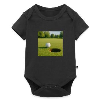 Golf -Balle de golf sur green - Body à manches courtes Premium Bébé - noir - Devant