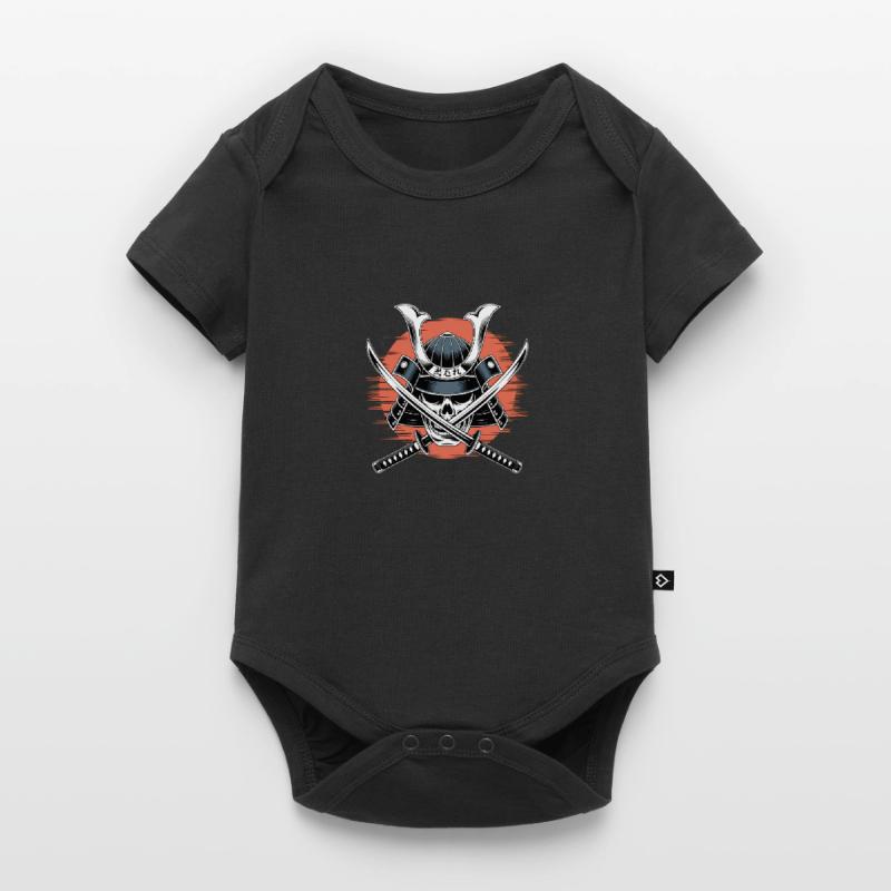 Japanese Samurai Warrior Baby Premium short-sleeve bodysuit