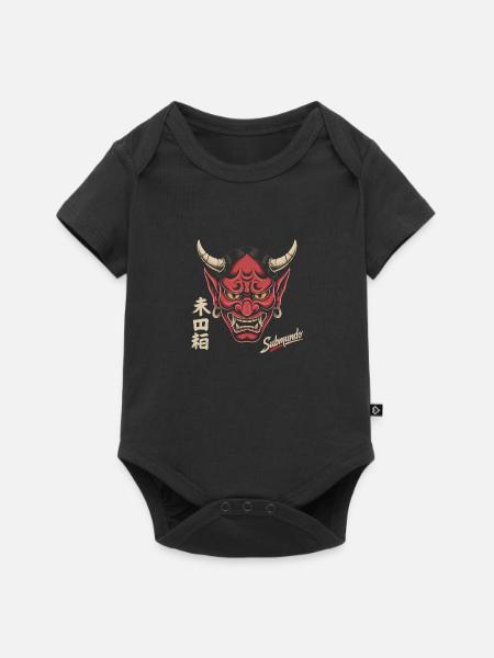 Masque japonais - Body à manches courtes Premium Bébé - noir