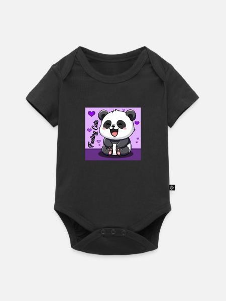 Panda - Feeling Cute - Baby Premium short-sleeve bodysuit - black