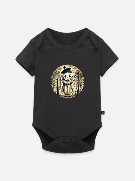 Trauriger Clown - Baby Premium Kurzarmbody - Schwarz