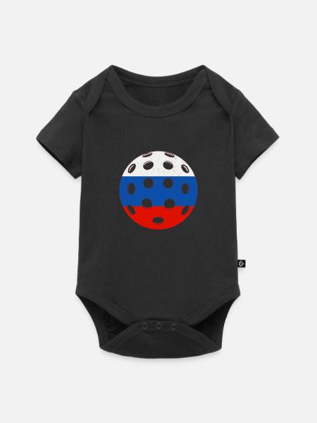 Pickleball Russland - Baby Premium Kurzarmbody - Schwarz