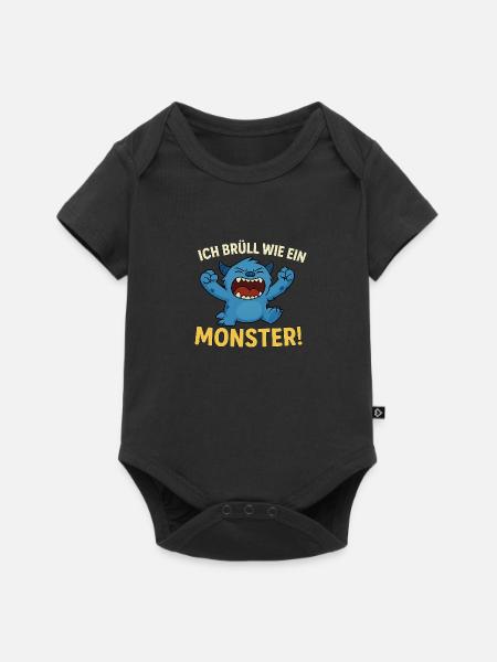 Bruellender Monsterwahnsinn - Baby Premium Kurzarmbody - Schwarz