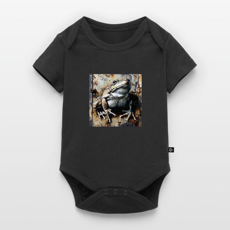 Graffiti Toad Toad Frog Rust Metal Urban Baby Premium short-sleeve bodysuit