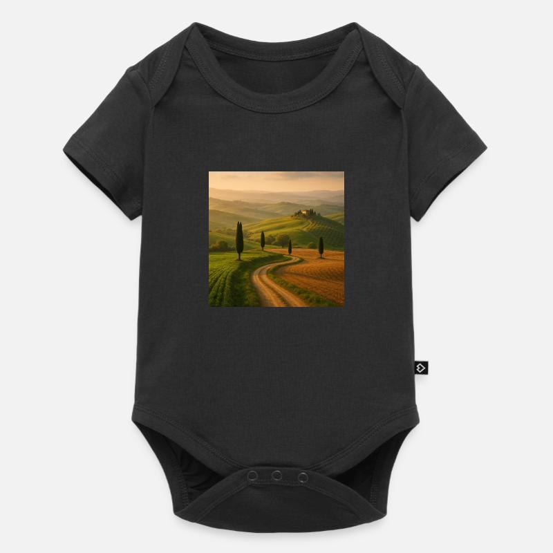 Schöne Landschaft - Baby Premium Kurzarmbody - Schwarz