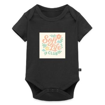 Soft Life Club - Baby Premium short-sleeve bodysuit - black - Front