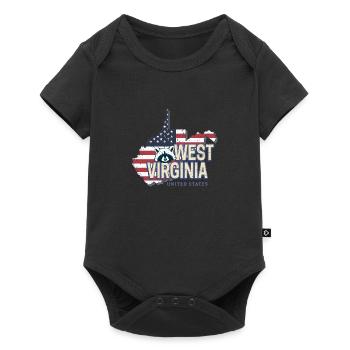 West Virginia United States USA Souvenir - Baby Premium short-sleeve bodysuit - black - Front