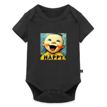 « Bébé heureux » de van Gogh - Body à manches courtes Premium Bébé - noir - Devant
