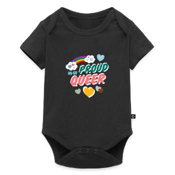 Fier d’être queer - Body à manches courtes Premium Bébé - noir - Devant