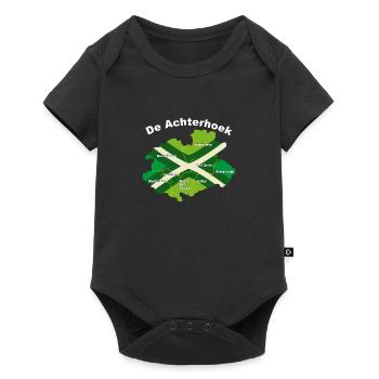 Plan du texte de l’Achterhoek - Body à manches courtes Premium Bébé - noir - Devant