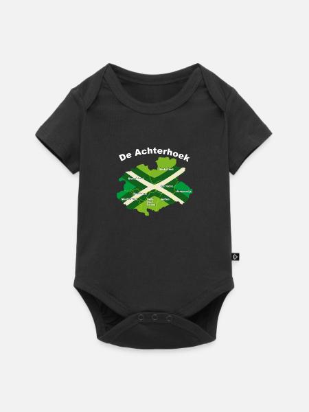 Textgliederung Achterhoek - Baby Premium Kurzarmbody - Schwarz