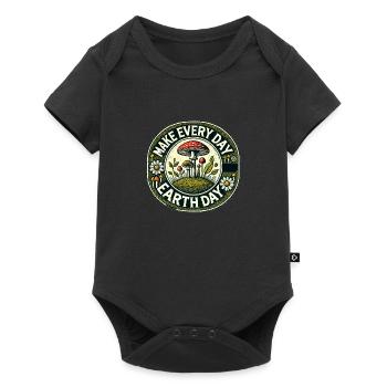 Machen Sie jeden Tag zum Tag der Erde - Baby Premium Kurzarmbody - Schwarz - Vorne