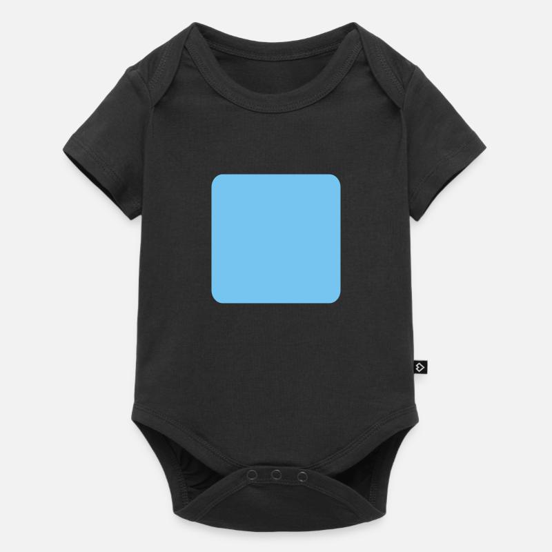 Quadratroundedges - Baby Premium Kurzarmbody - Schwarz
