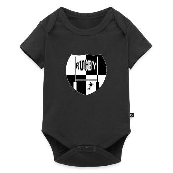 rugby - Baby Premium Kurzarmbody - Schwarz - Vorne
