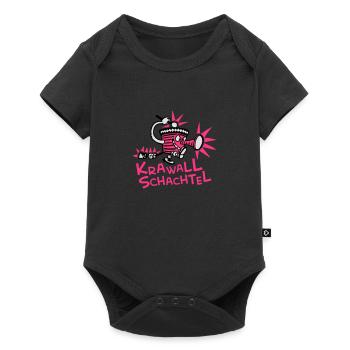 krawallschachtel in Bunt - Baby Premium Kurzarmbody - Schwarz - Vorne