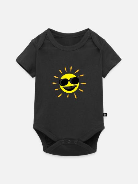 Sun Summer - Baby Premium Kurzarmbody - Schwarz
