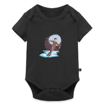 Ice skating figure skating ice skating ice cream - Baby Premium short-sleeve bodysuit - black - Front