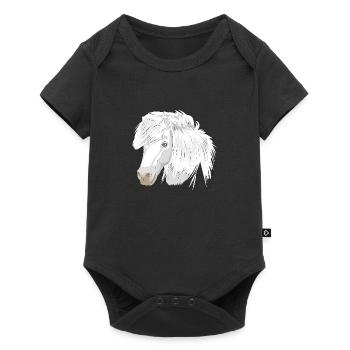 Poney Cheval Blanc Cheval Blanc - Body à manches courtes Premium Bébé - noir - Devant