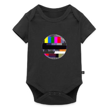 Testimage TV 90's 80's Television Idée cadeau rétro - Body à manches courtes Premium Bébé - noir - Devant