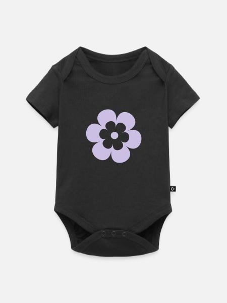 Spring_flower - Baby Premium Kurzarmbody - Schwarz