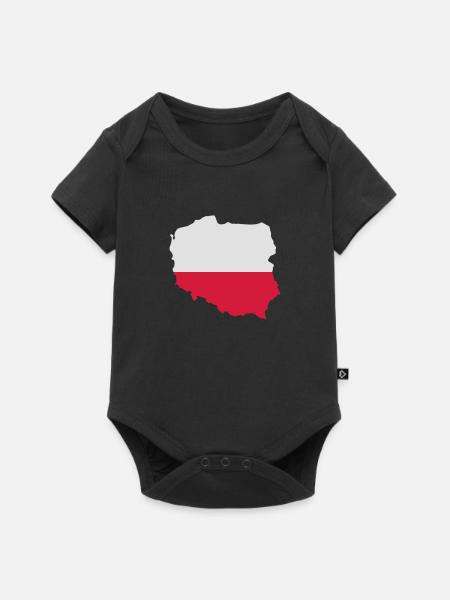 polen - Baby Premium Kurzarmbody - Schwarz
