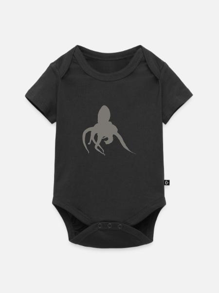 Krake - Baby Premium Kurzarmbody - Schwarz