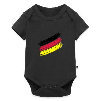 Nation Stripes - Design ur own! German Sample - Baby Premium short-sleeve bodysuit - black - Front