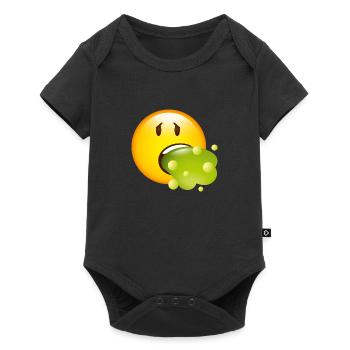 Smiley Glossy Barf - Baby Premium short-sleeve bodysuit - black - Front