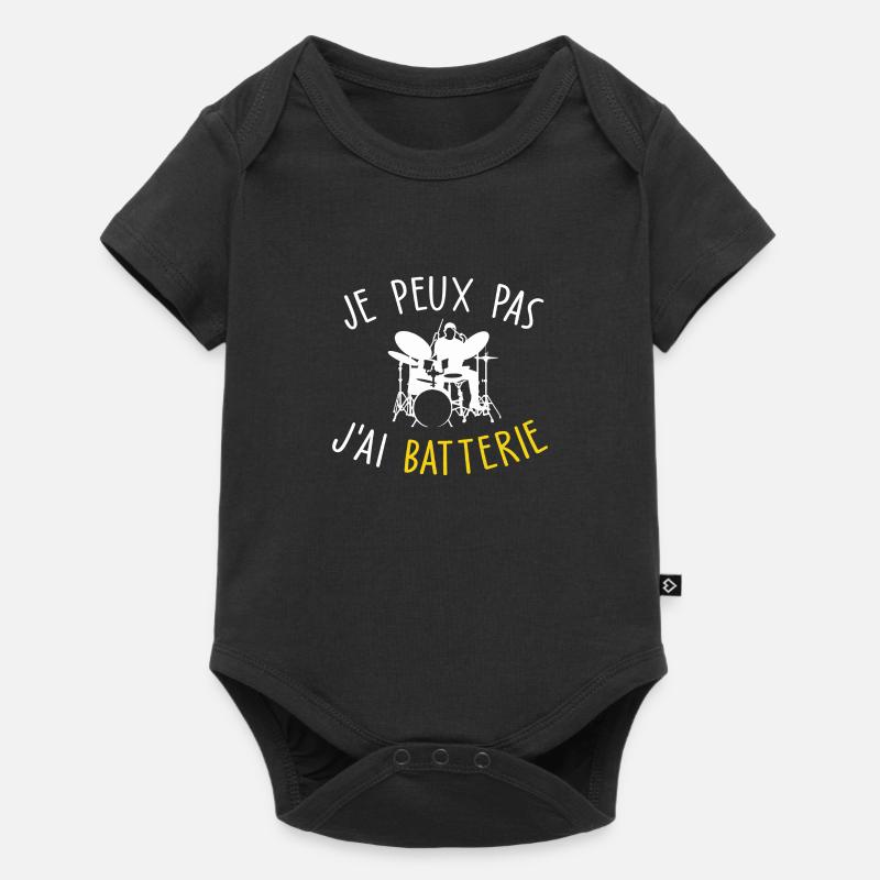 je peux pas j'ai batterie - Body à manches courtes Premium Bébé - noir