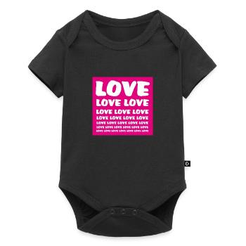 Love Love Love Amour Amour Amour Love Love Love Love Love - Body à manches courtes Premium Bébé - noir - Devant