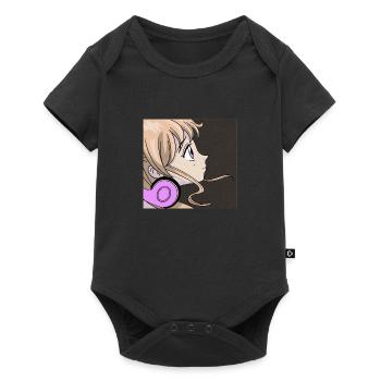 Juste une fille qui aime l'anime - Body à manches courtes Premium Bébé - noir - Devant