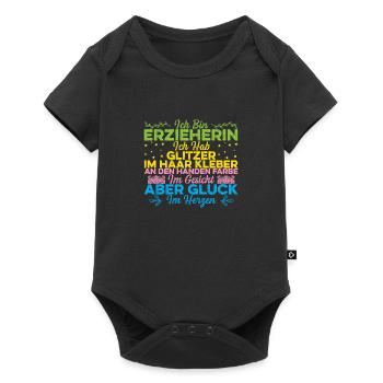 Ich bin Erzieherin im Kindergarten - Baby Premium Kurzarmbody - Schwarz - Vorne