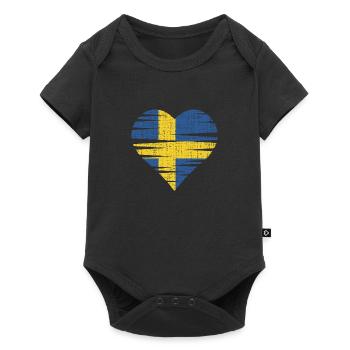 Sweden Heart by the Manzanita`s - Baby Premium Kurzarmbody - Schwarz - Vorne