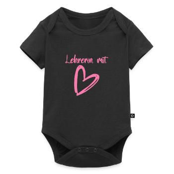 Lehrerin mit Herz Abschied Schulklasse Ruhestand - Baby Premium Kurzarmbody - Schwarz - Vorne