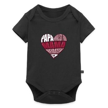 Papa Heiraten Fragen - Baby Premium Kurzarmbody - Schwarz - Vorne