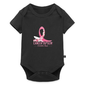 Cancer Du Sein Octobre Rose Cadeau Humour - Body à manches courtes Premium Bébé - noir - Devant