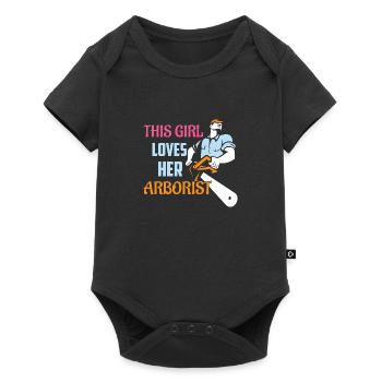 This Girl Loves Her Arborist Woodworker Lumberjac - Baby Premium Kurzarmbody - Schwarz - Vorne