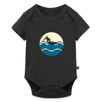 Vintage Classic Ride avec le surf de vague - Body à manches courtes Premium Bébé - noir - Devant
