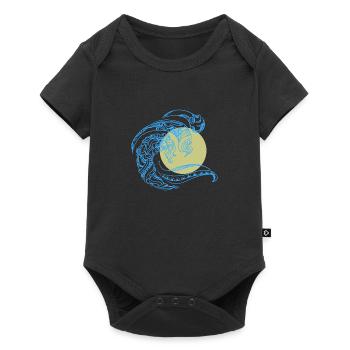 Minimal Design Mandala Wave Sun Trendy Summer - Baby Premium short-sleeve bodysuit - black - Front